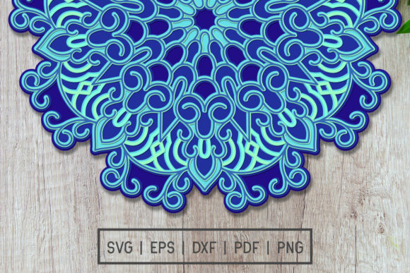 3D Mandala SVG for Shadow Boxes & 3D SVG