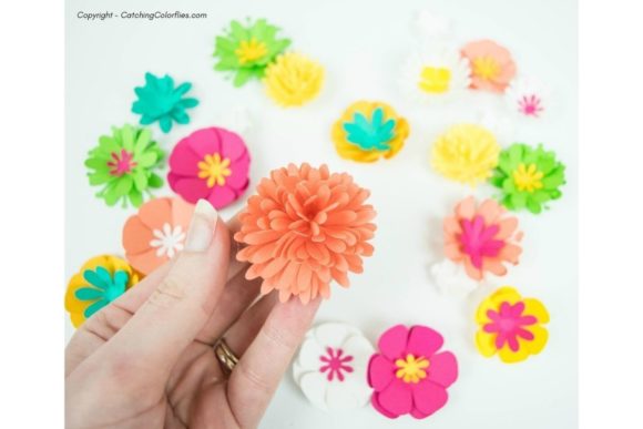 3D SVG Paper Flowers for Local Branding
