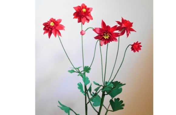 Aquilegia Clementine 3D SVG Paper Flowers Review
