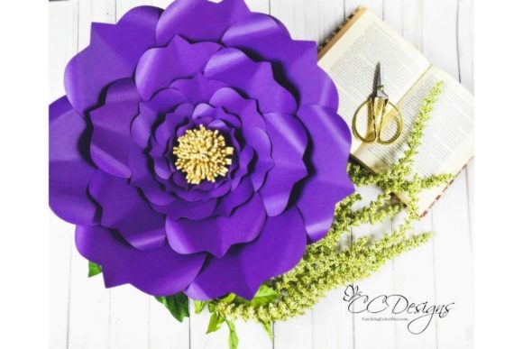 Arielle Giant Paper Flower Templates: 3D SVG for Branding