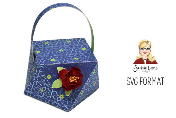 Faceted Box with Handle: A 3D SVG Shape for Design