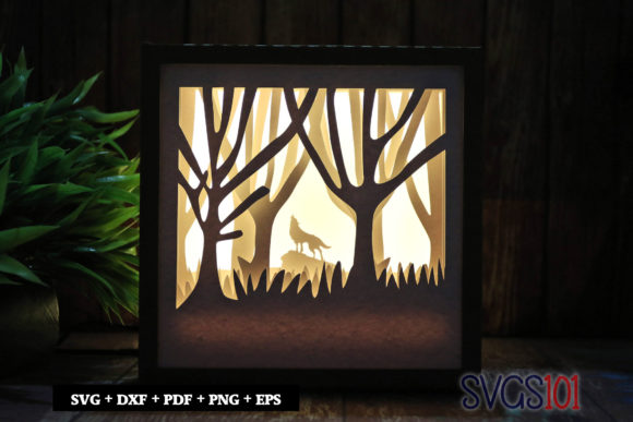 Fox Howling in Night: 3D SVG Shadow Boxes Review