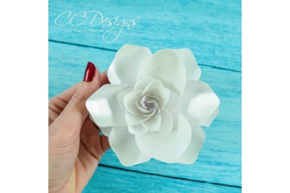 Gardenia Paper Flower Templates: 3D SVG for Real Projects