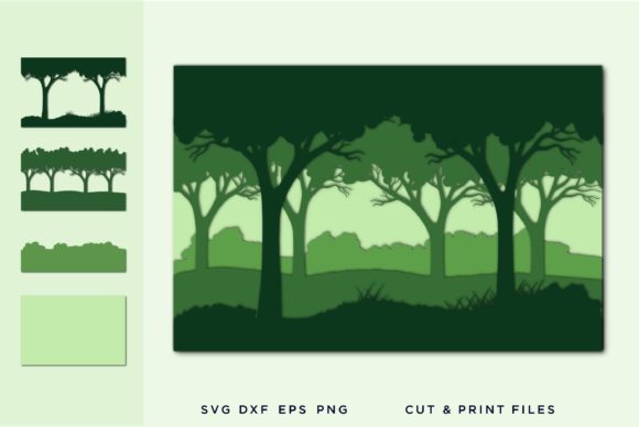 Jungle Tree SVG: 3D SVG for Shadow Boxes