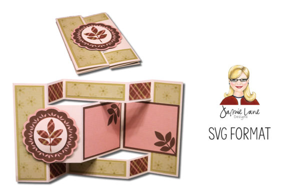 Leaf Tri-Shutter Card: 3D SVG for Pop-Up Cards