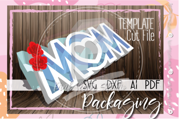 Mom Heart Box: 3D SVG Shapes for Branding