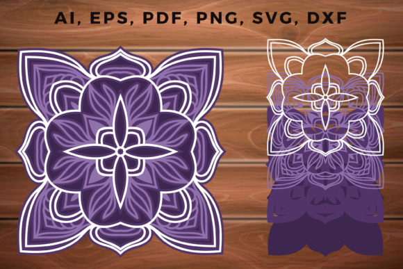 Multi Layer Mandala Cut File SVG for 3D Shadow Boxes