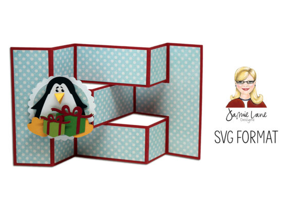 Penguin Tri-Shutter Card: A 3D SVG Christmas Asset Review