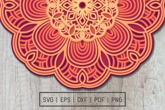 Review: 3d Mandala Cut File for Layered Embroidery