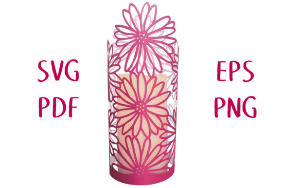 Summer Daisy Papercut Lantern 3D SVG for Shapes