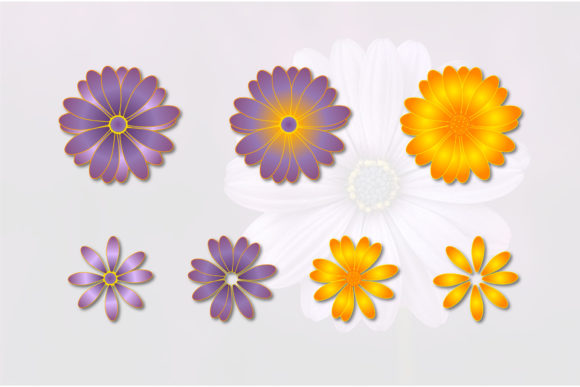 Sunflower Vector – SVG Flowers: 3D SVG Paper Flowers