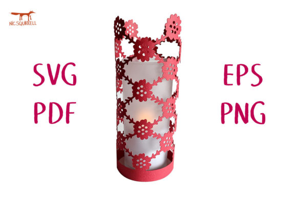Wild Roses Lantern 3D SVG: Shapes for Branding